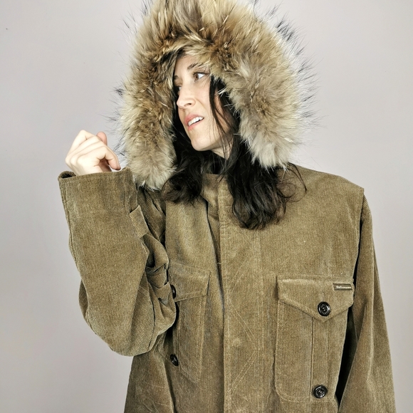 XL vintage Dolce & Gabbana brown corduroy jacket, dead stock designer coat - Picture 6 of 10
